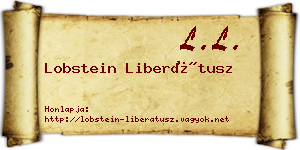 Lobstein Liberátusz névjegykártya